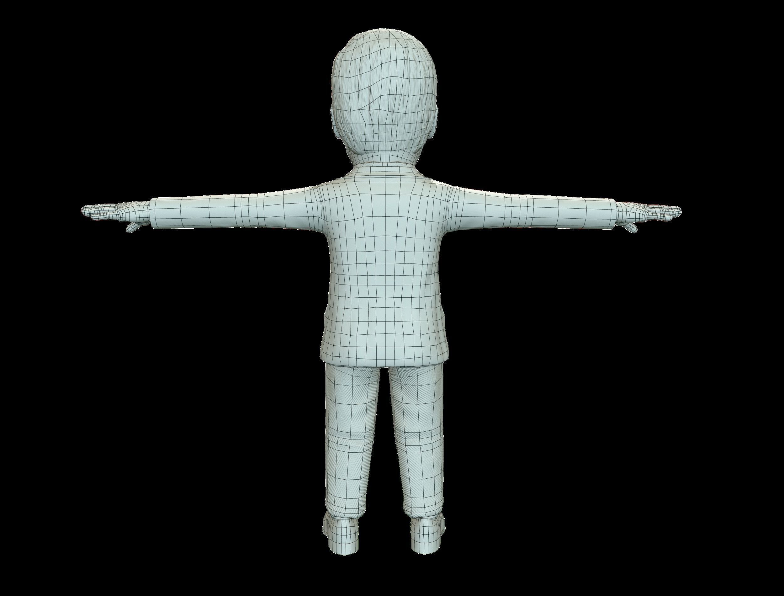 Nigel Farage 3D caricature Low-poly 3D model_19