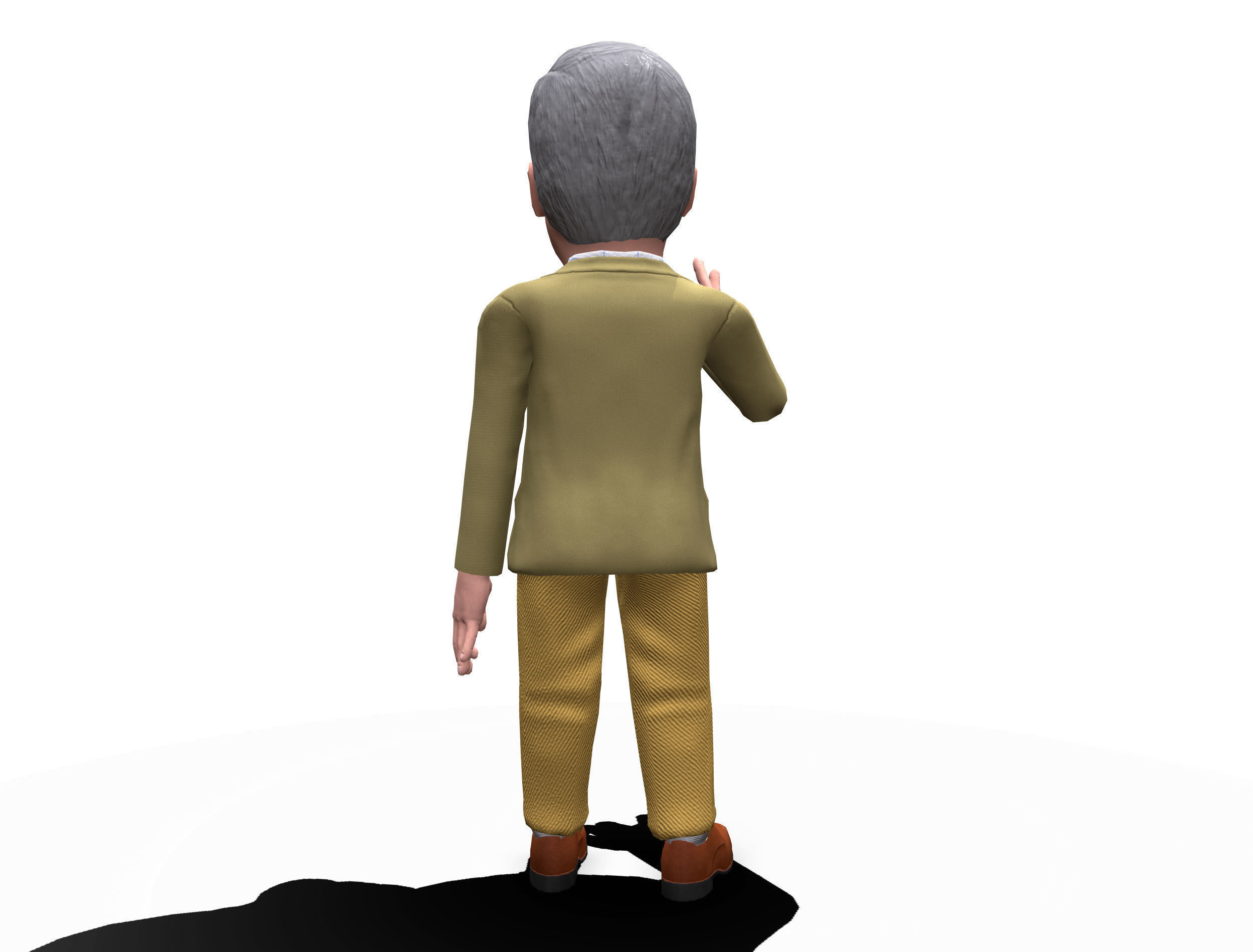 Nigel Farage 3D caricature Low-poly 3D model_9