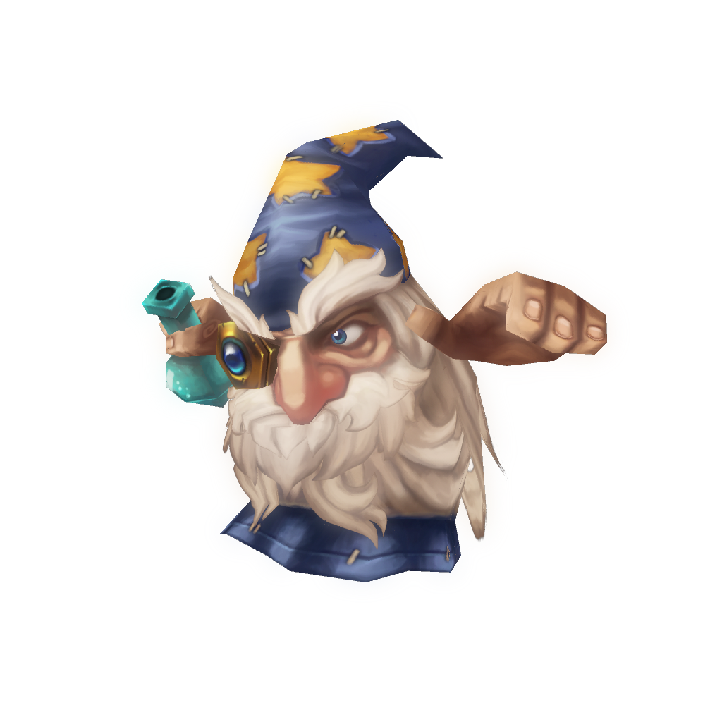 Micro Heroes Set - Low Poly Hand Painted Low-poly 3D model_16