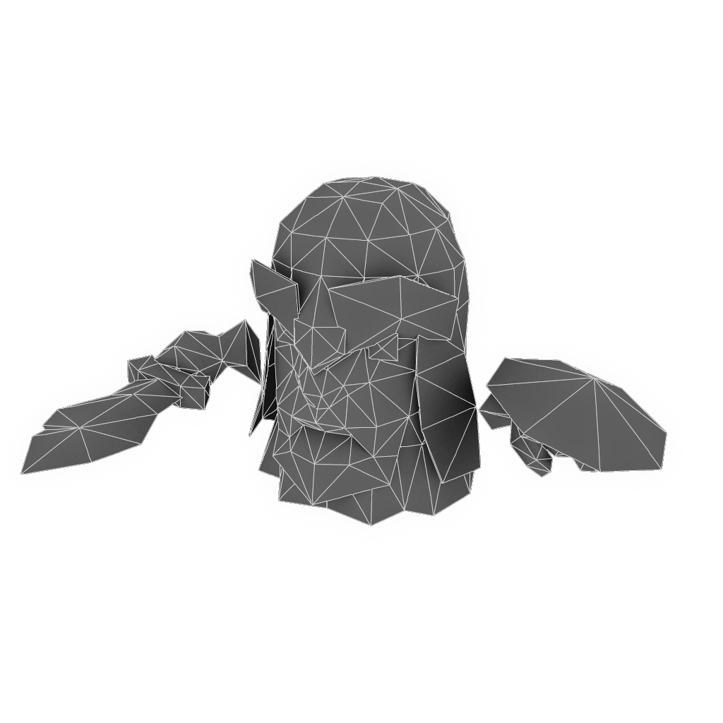 Micro Heroes Set - Low Poly Hand Painted Low-poly 3D model_12