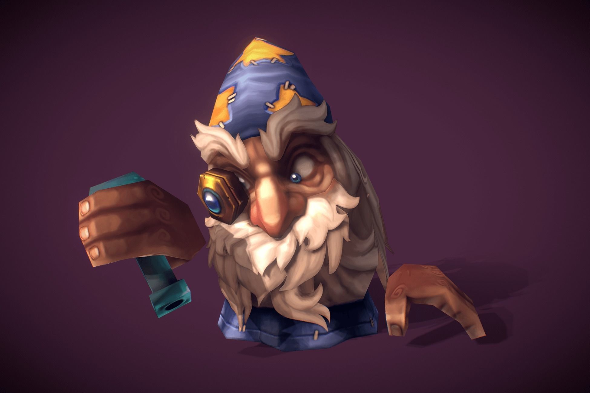Micro Heroes Set - Low Poly Hand Painted Low-poly 3D model_13