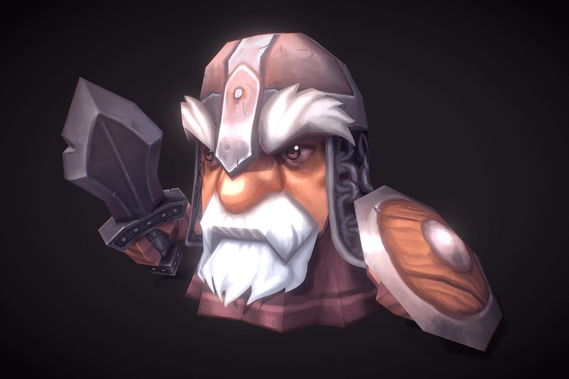 Micro Heroes Set - Low Poly Hand Painted Low-poly 3D model_7