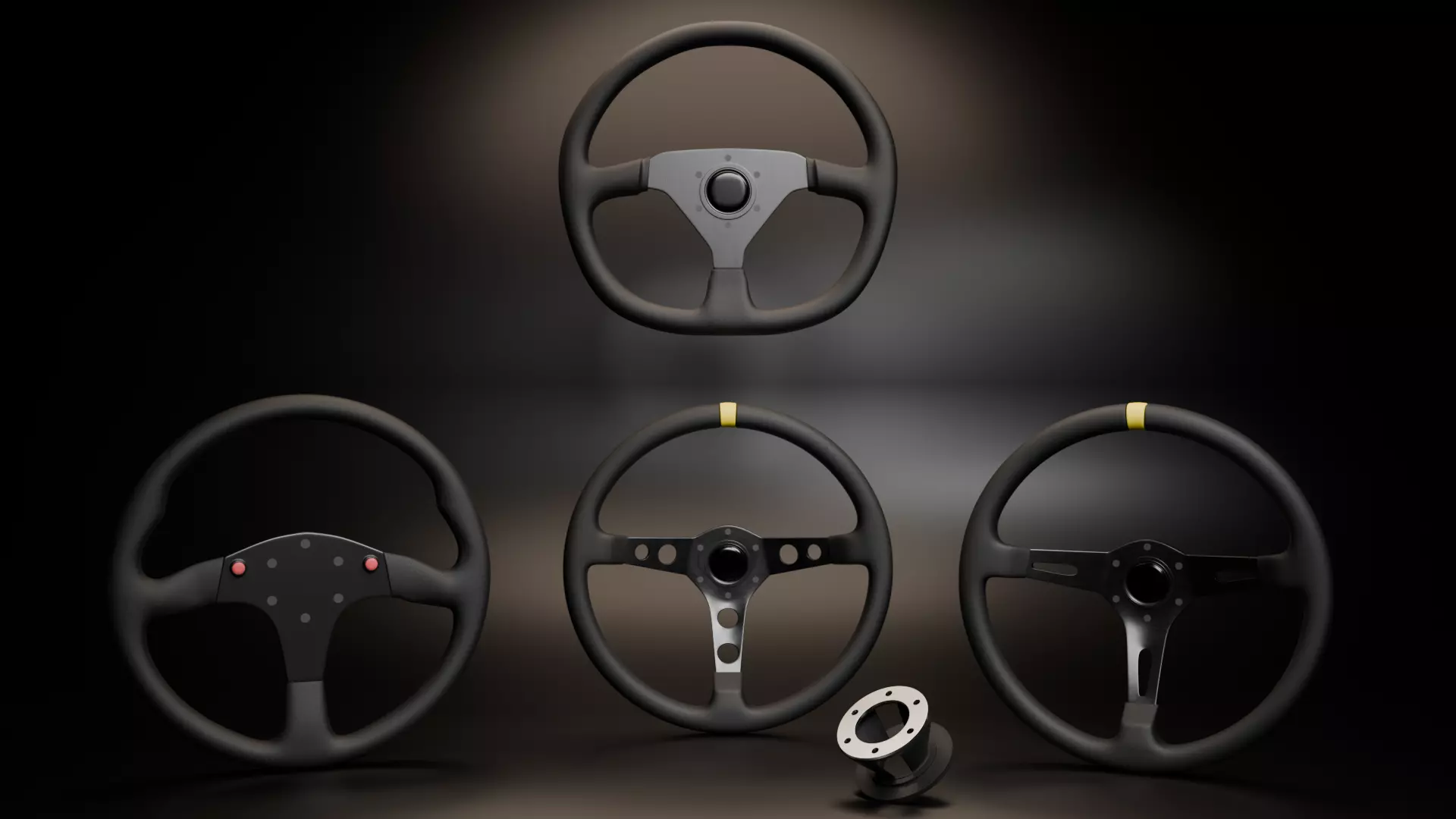Classic Motorsport Steering Wheel Pack 1 3D model