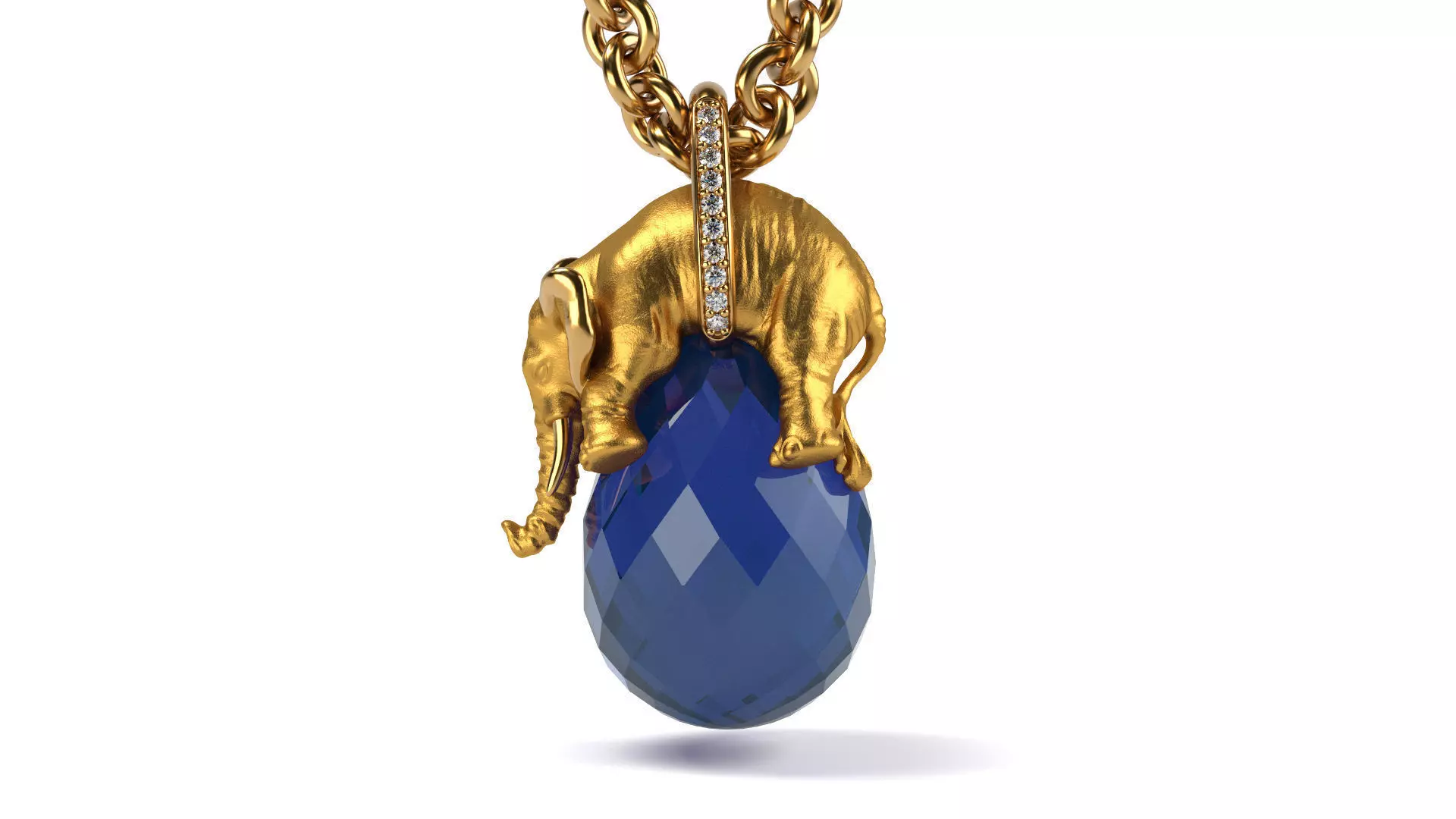 Copy of Carrera y Carrera Elephant pendant 3D print model_0
