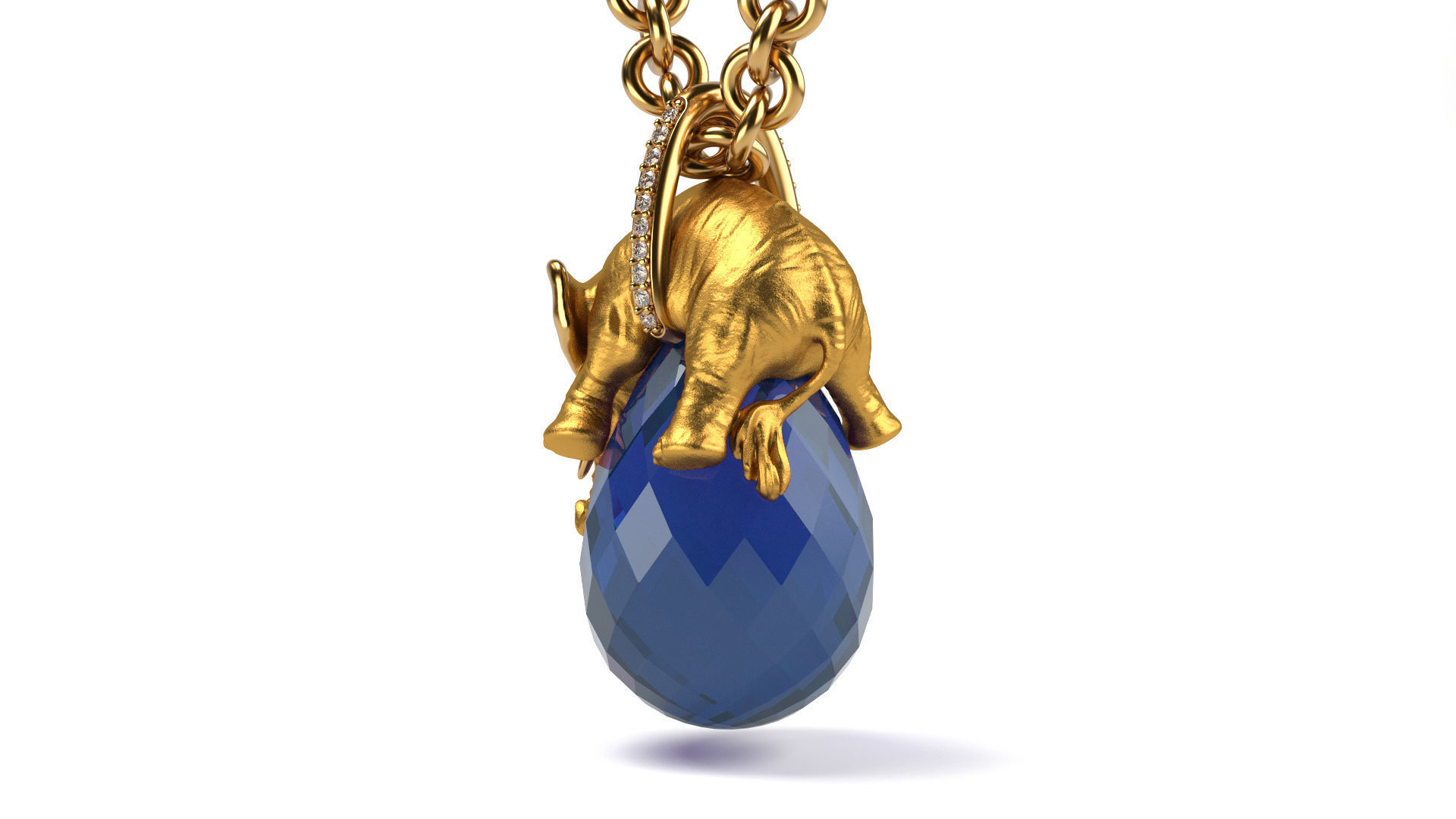 Copy of Carrera y Carrera Elephant pendant 3D print model_1