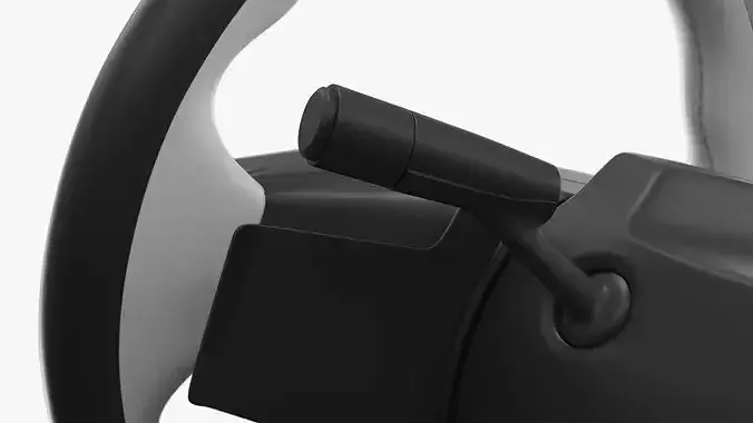Car Steering Wheel with Integrated Controls 3D model 6