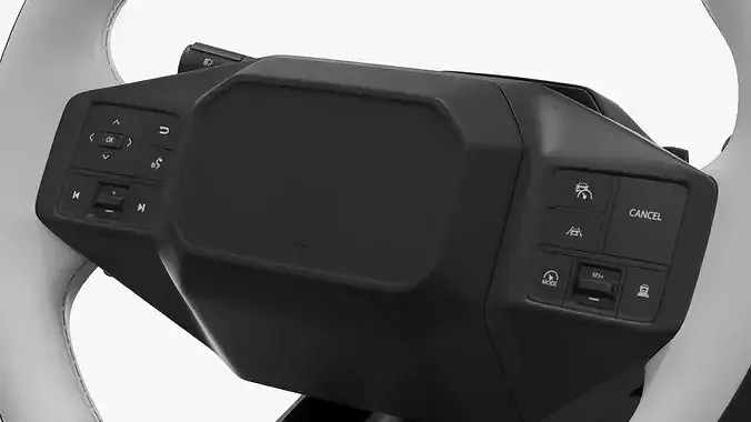 Car Steering Wheel with Integrated Controls 3D model 4