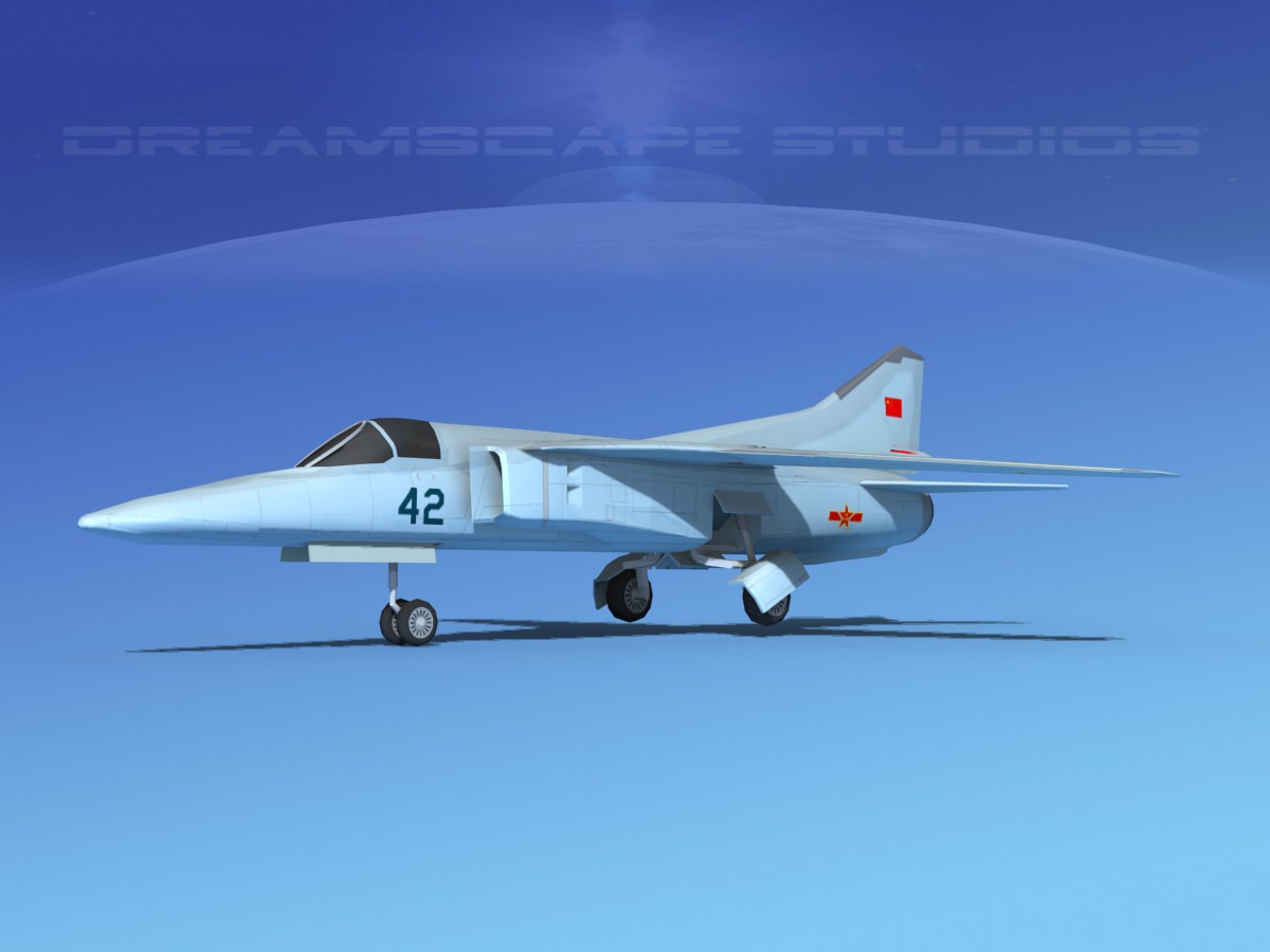 Mig-27 Flogger LP China Low-poly 3D model_1