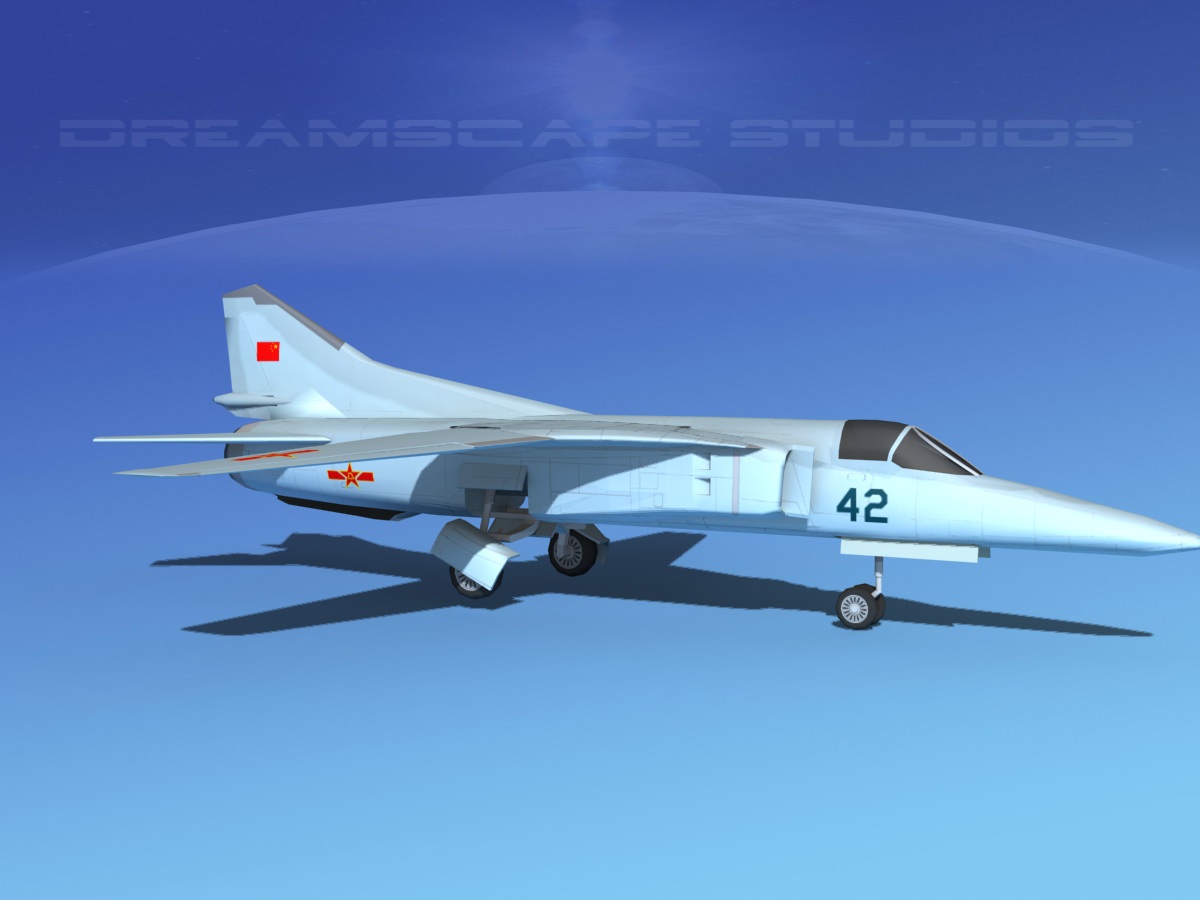 Mig-27 Flogger LP China Low-poly 3D model_3
