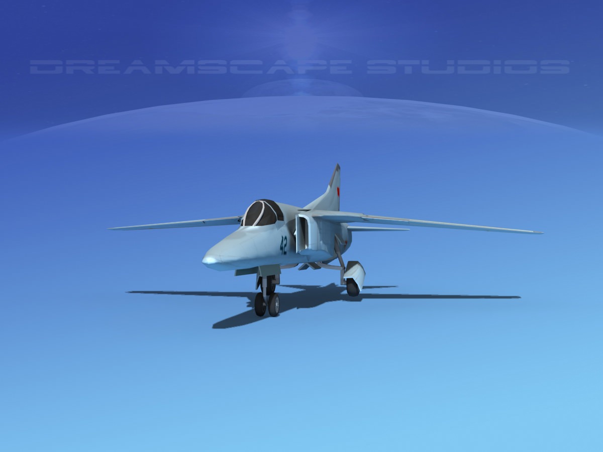 Mig-27 Flogger LP China Low-poly 3D model_2