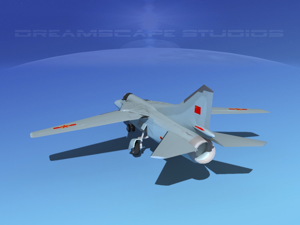 Mig-27 Flogger LP China Low-poly 3D model_7