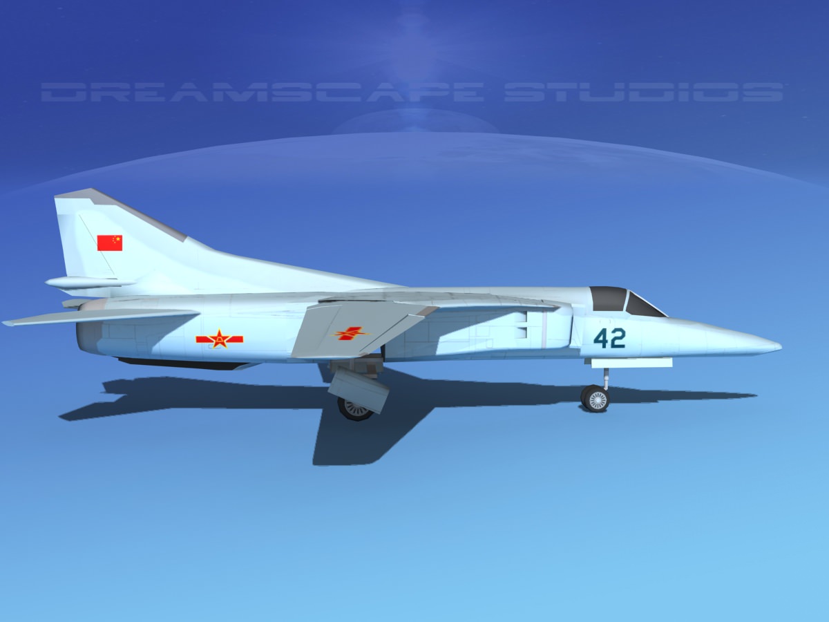 Mig-27 Flogger LP China Low-poly 3D model_4