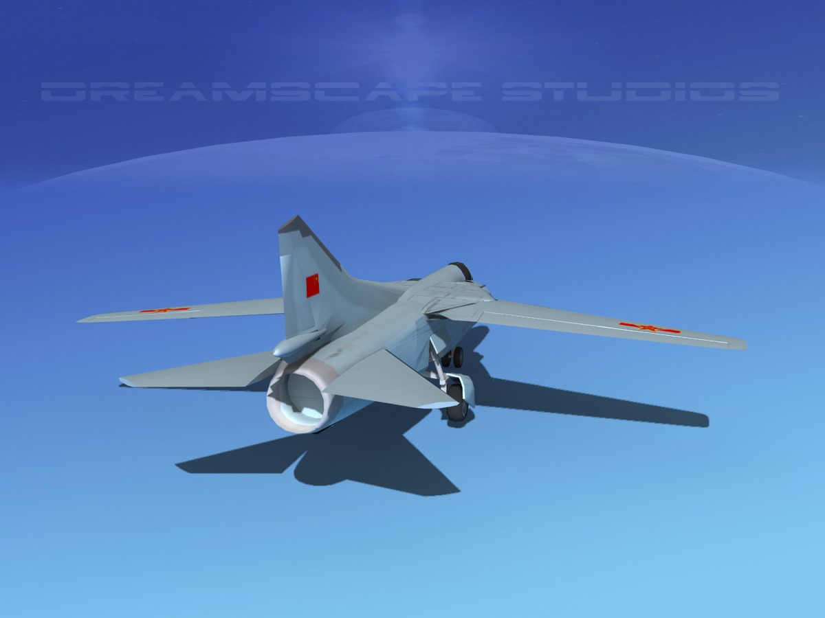 Mig-27 Flogger LP China Low-poly 3D model_6