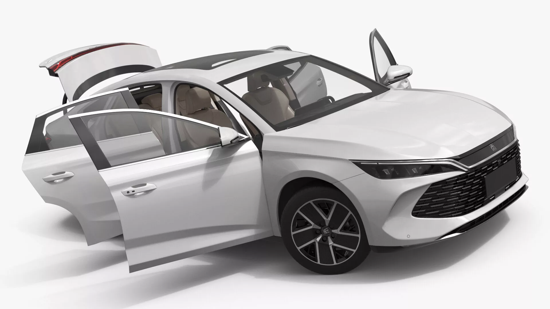 BYD Qin L DM-i Executive Car White Rigged for Maya 3D model