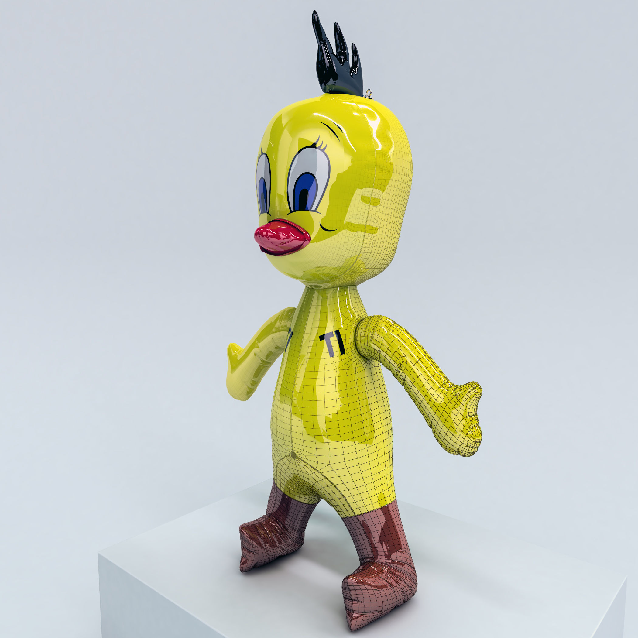 Sculpture Jeff Koons Titi 3D model_3