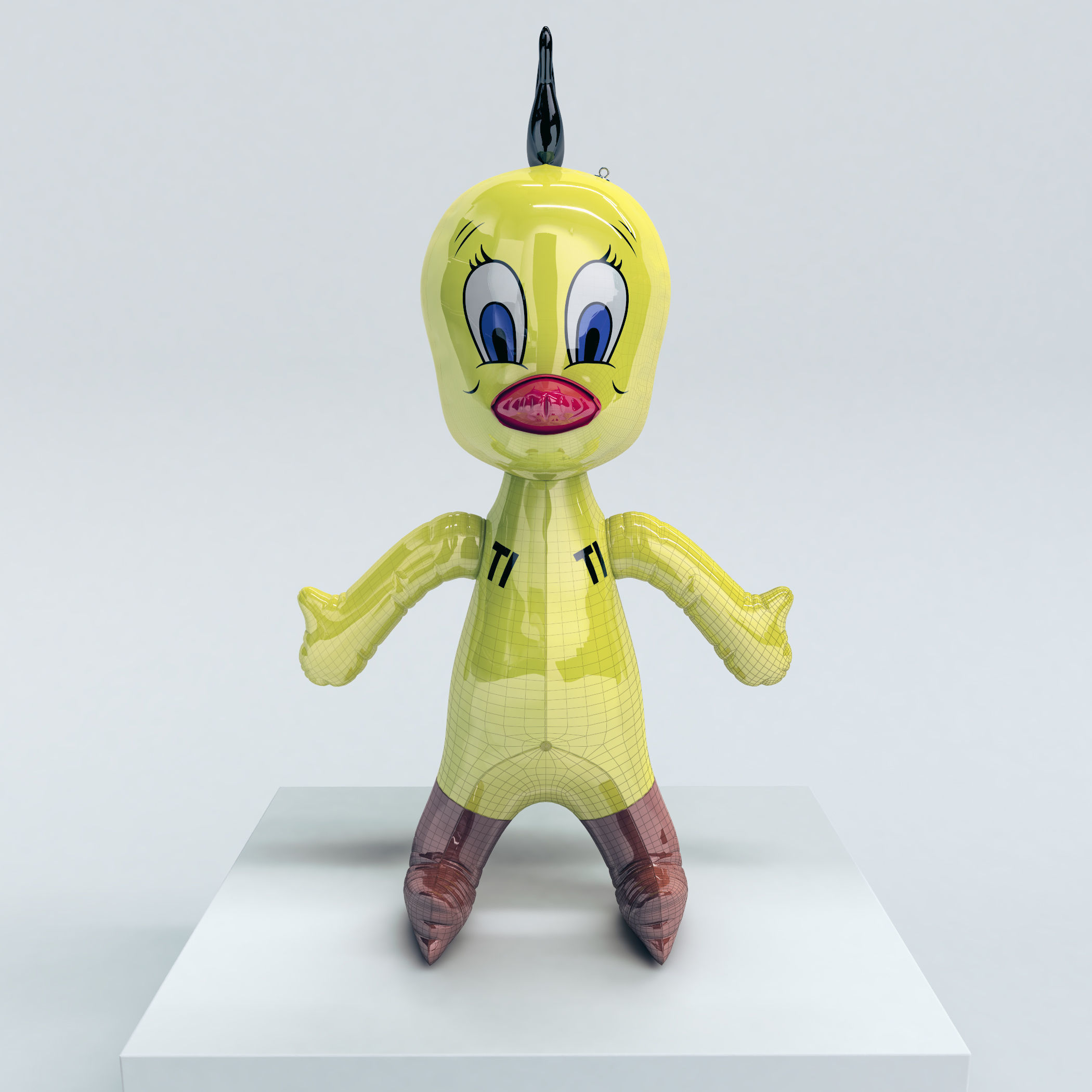 Sculpture Jeff Koons Titi 3D model_2