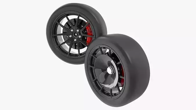Sports Wheel Rim Set 3D model 3