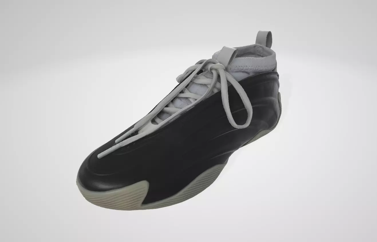 adidas baskets Harden Vol9 Core Black Warm Vanilla Low-poly 3D model