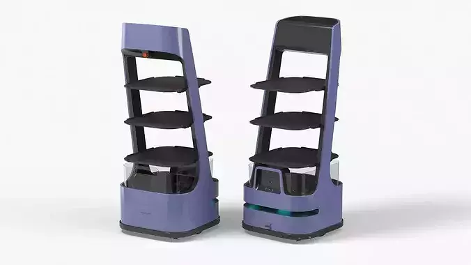 Autonomous Serving Robot with Glasses and Drinks 3D model 7