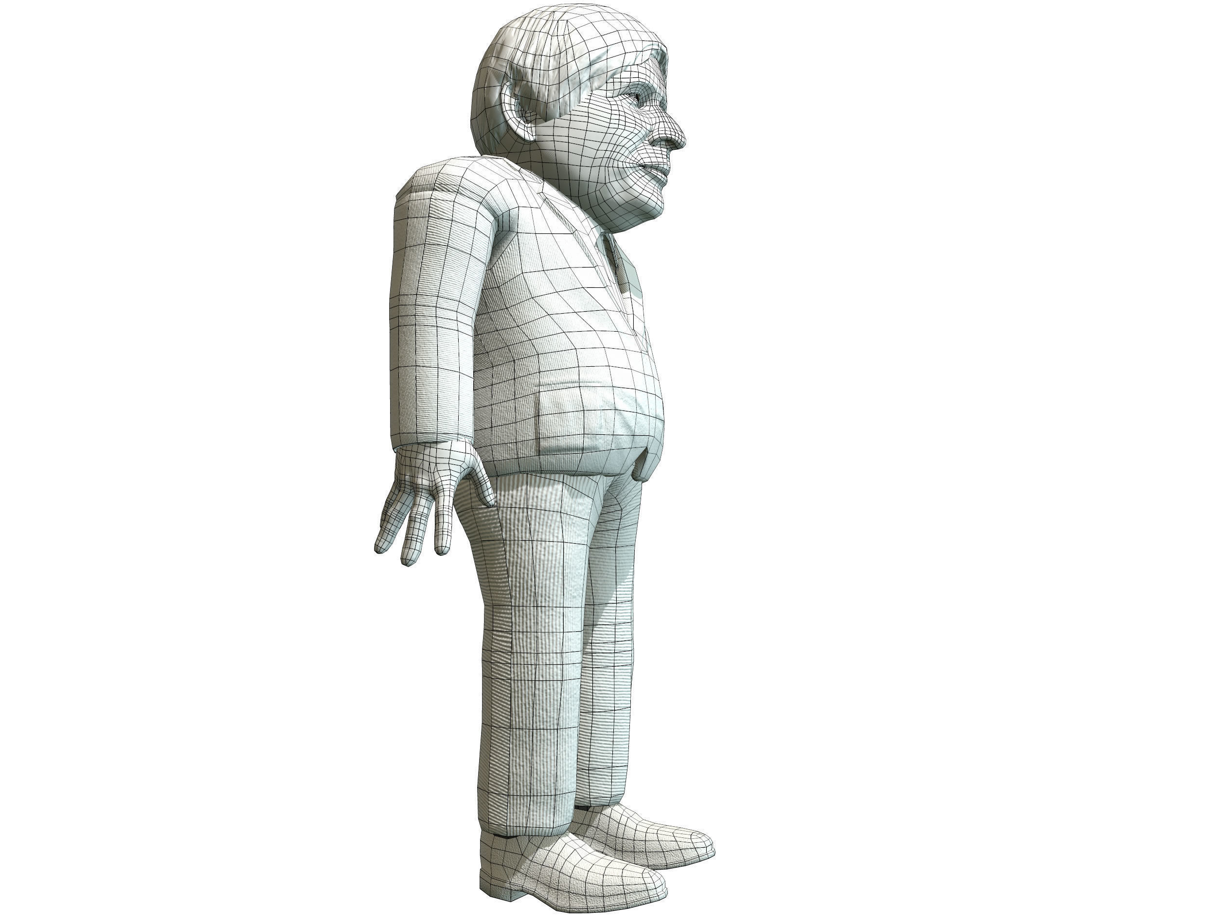 Boris Johnson 3D caricature  Low-poly 3D model_12