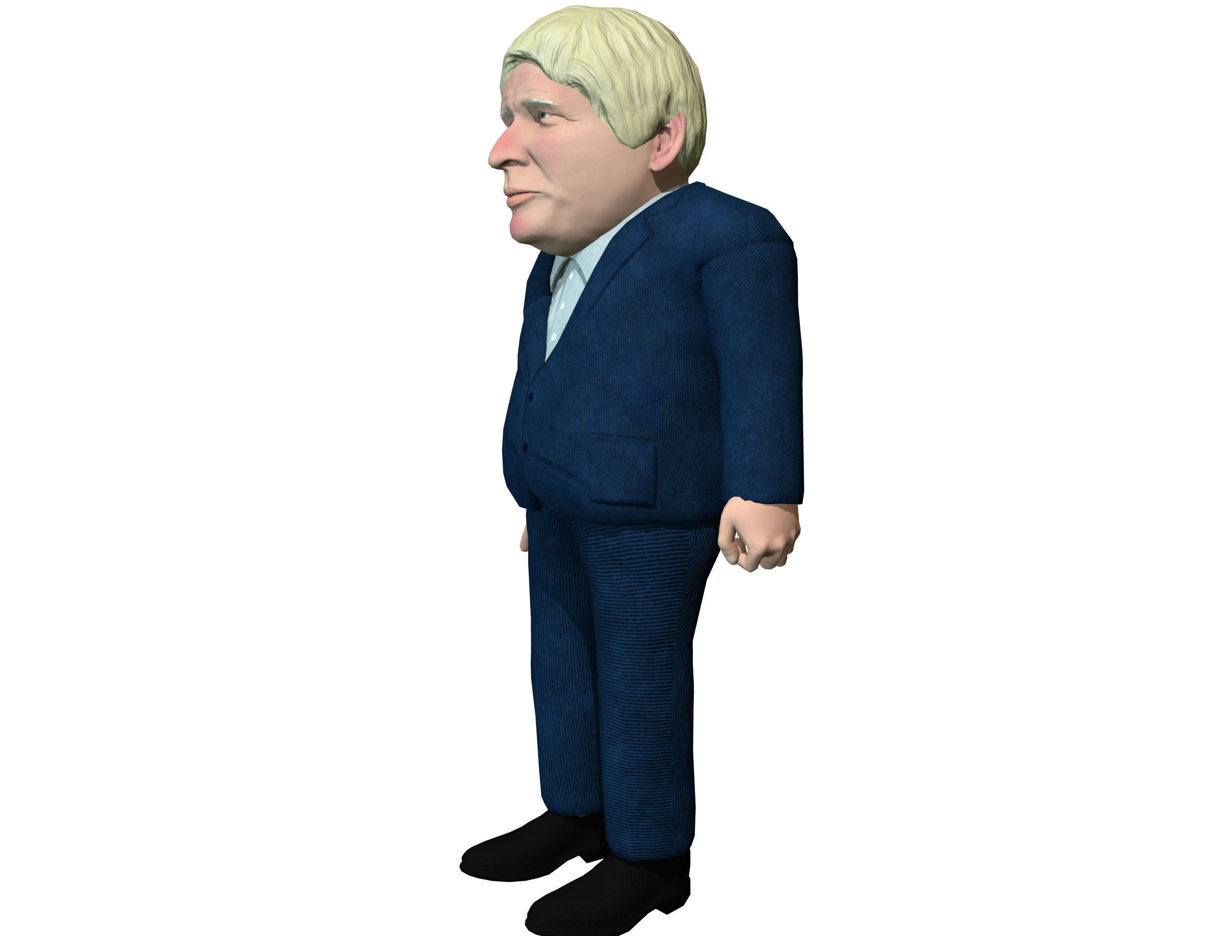 Boris Johnson 3D caricature  Low-poly 3D model_10