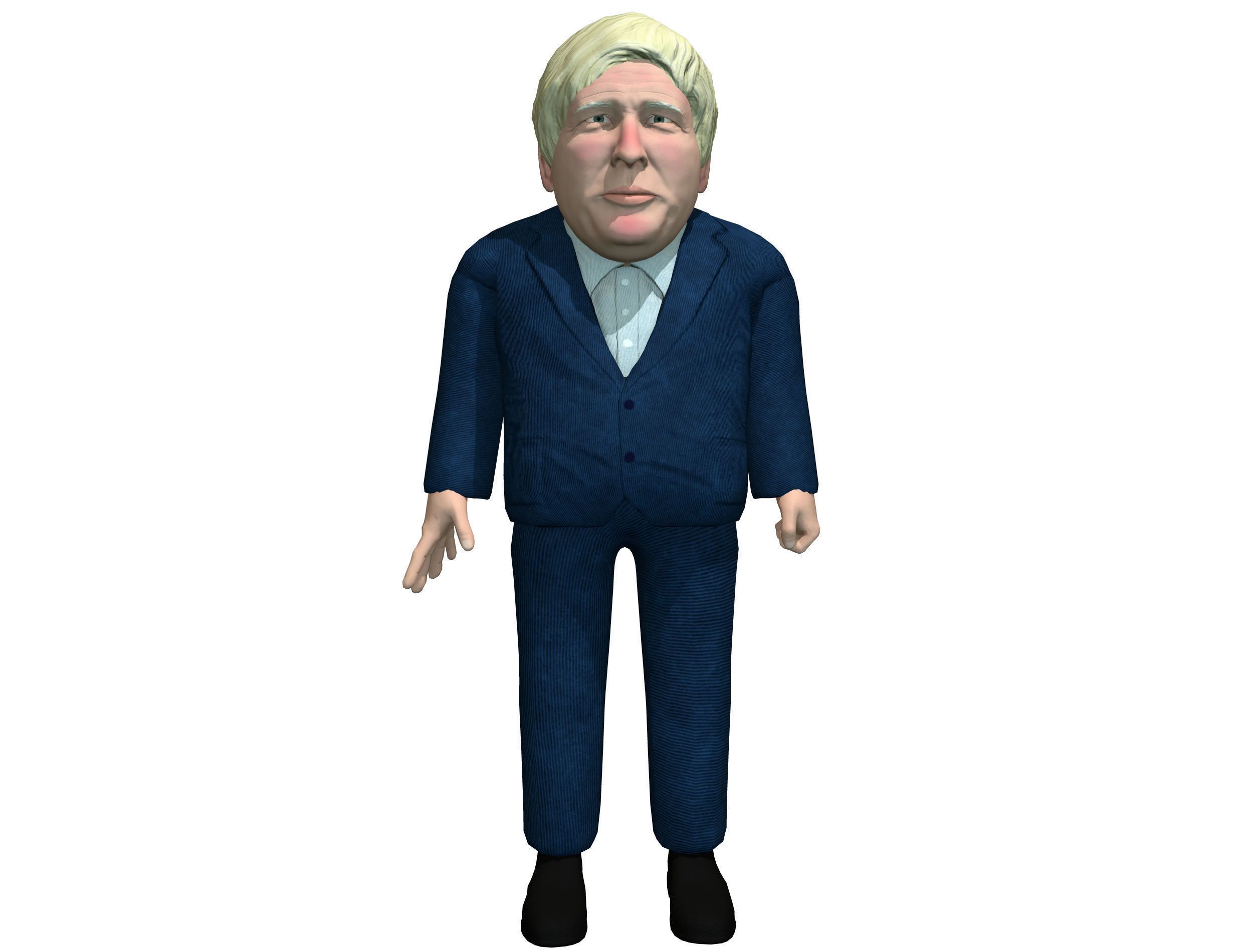 Boris Johnson 3D caricature  Low-poly 3D model_8