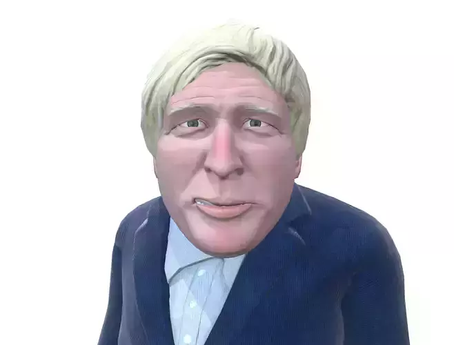 Boris Johnson 3D caricature  Low-poly 3D model