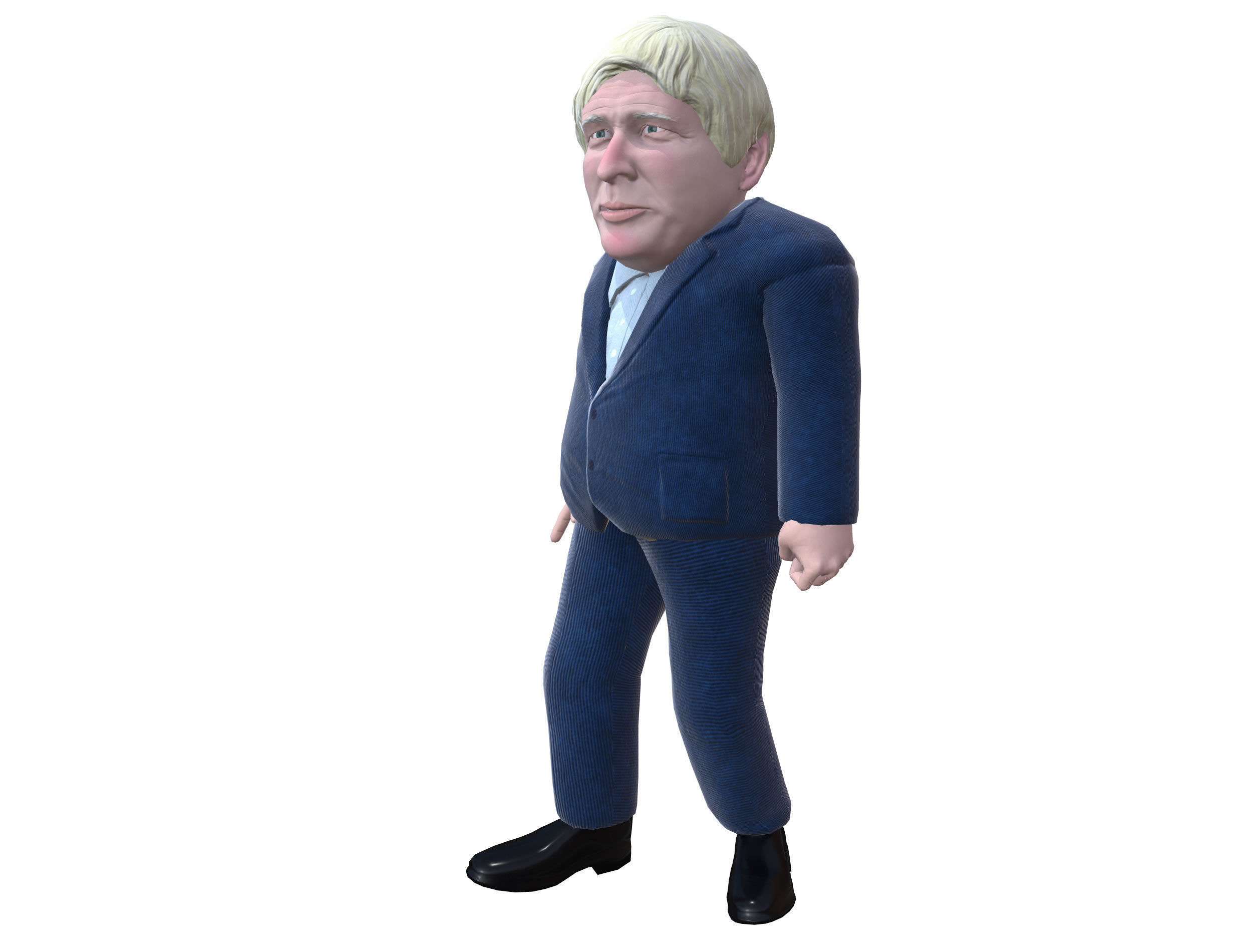 Boris Johnson 3D caricature  Low-poly 3D model_3