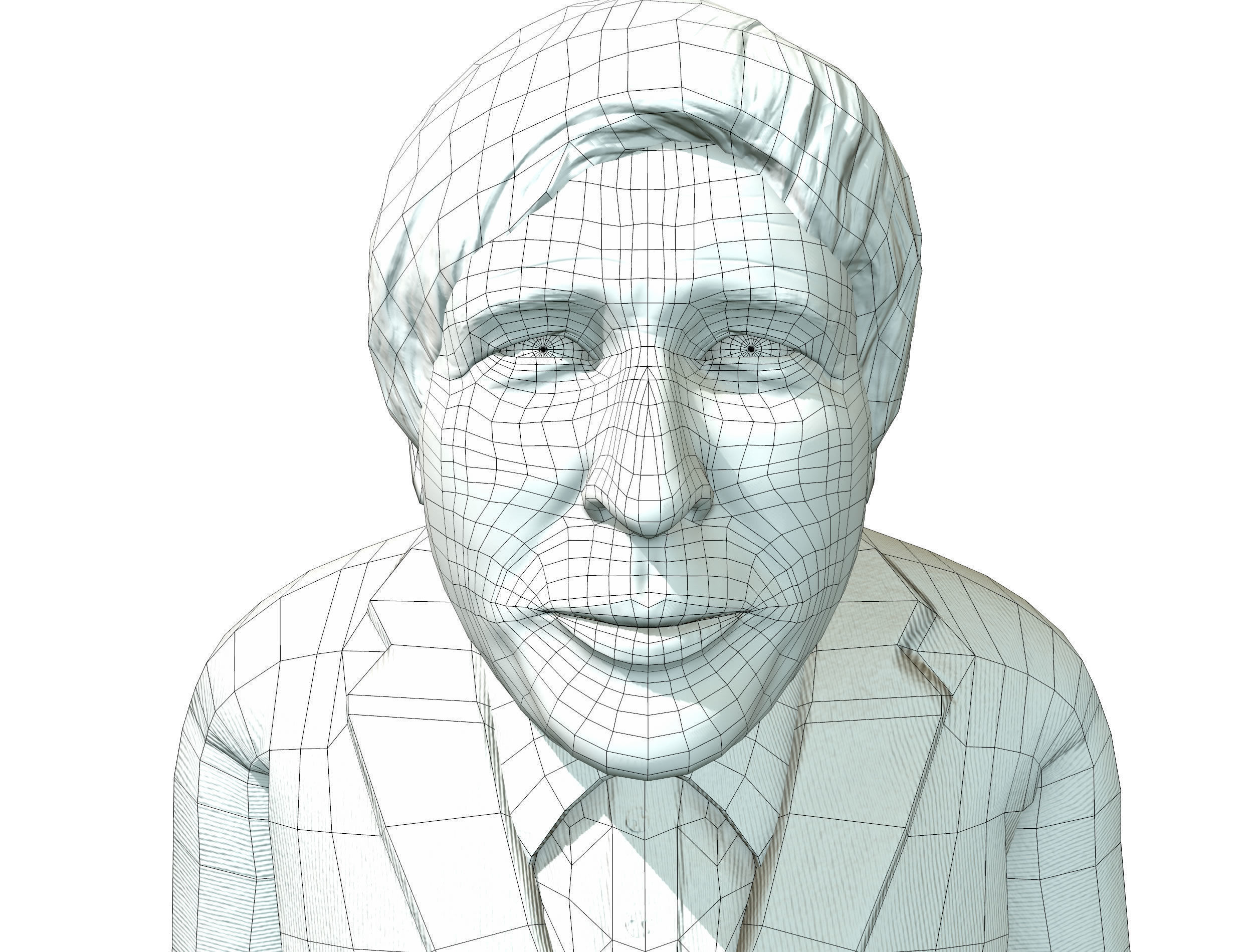Boris Johnson 3D caricature  Low-poly 3D model_14