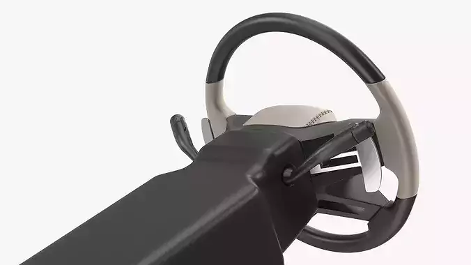 Multifunction Steering Wheel with Control Panel 3D model 6