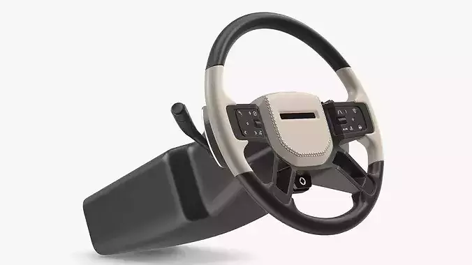Multifunction Steering Wheel with Control Panel 3D model