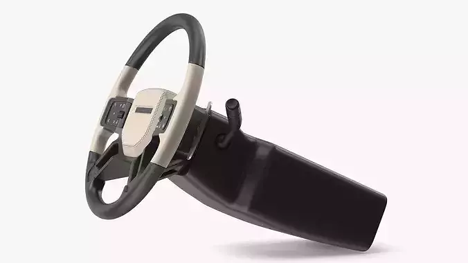 Multifunction Steering Wheel with Control Panel 3D model 5