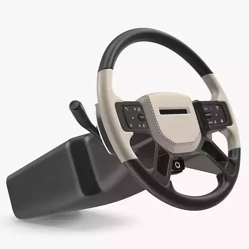 Multifunction Steering Wheel with Control Panel 3D model 2