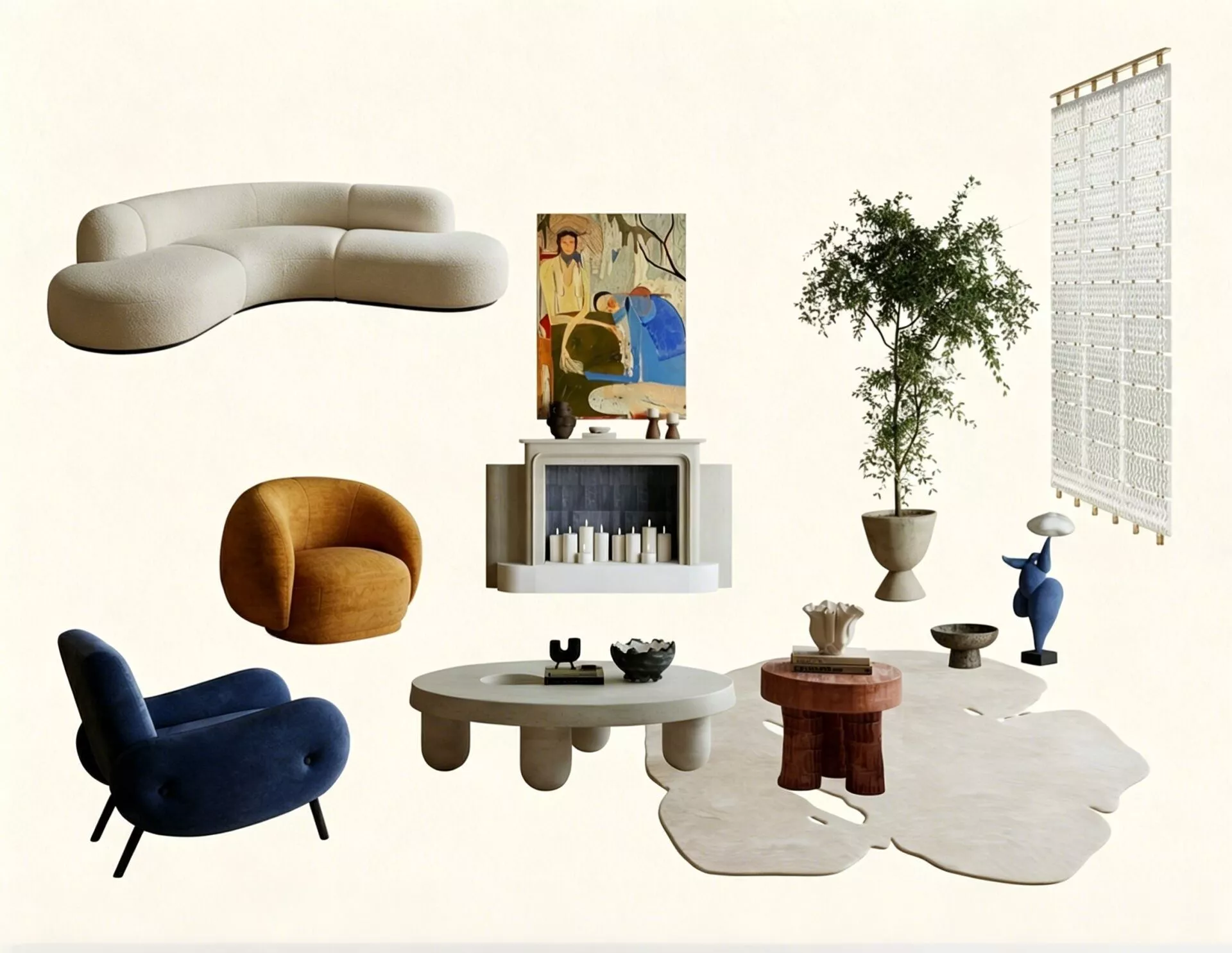 Wabi-sabi style 3D model