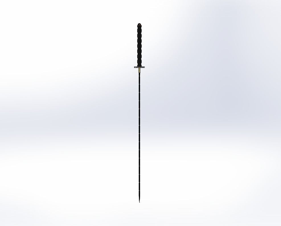 Katana and Scabbard high-poly 3D model_4