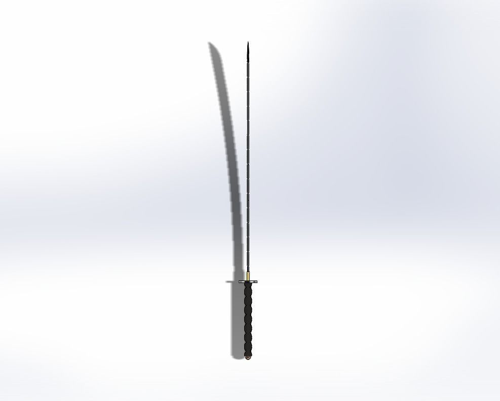 Katana and Scabbard high-poly 3D model_1