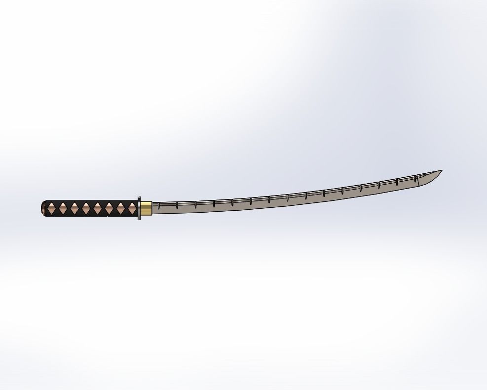 Katana and Scabbard high-poly 3D model_8