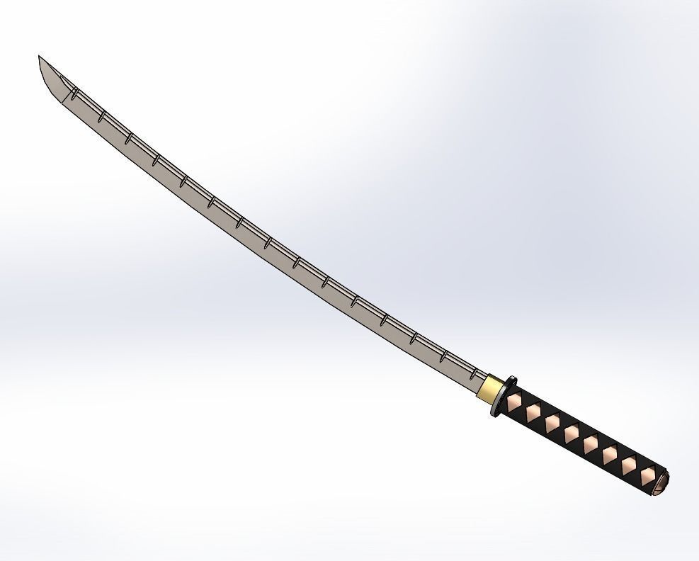 Katana and Scabbard high-poly 3D model_3