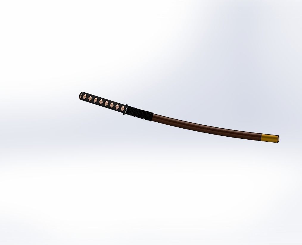 Katana and Scabbard high-poly 3D model_9