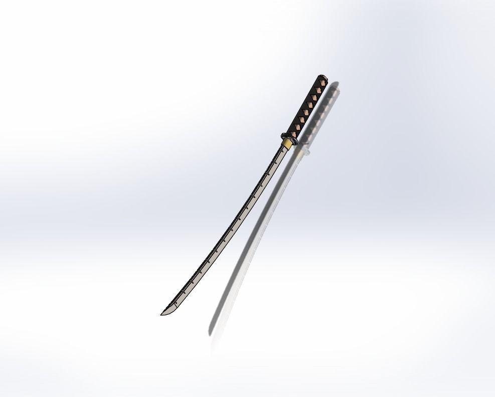 Katana and Scabbard high-poly 3D model_6