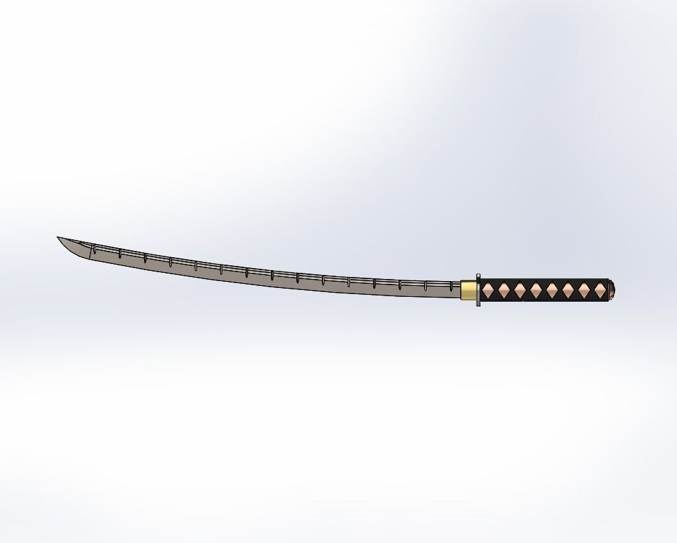 Katana and Scabbard high-poly 3D model_5