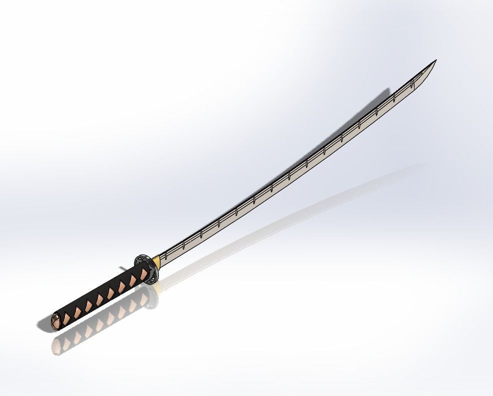 Katana and Scabbard high-poly 3D model_2
