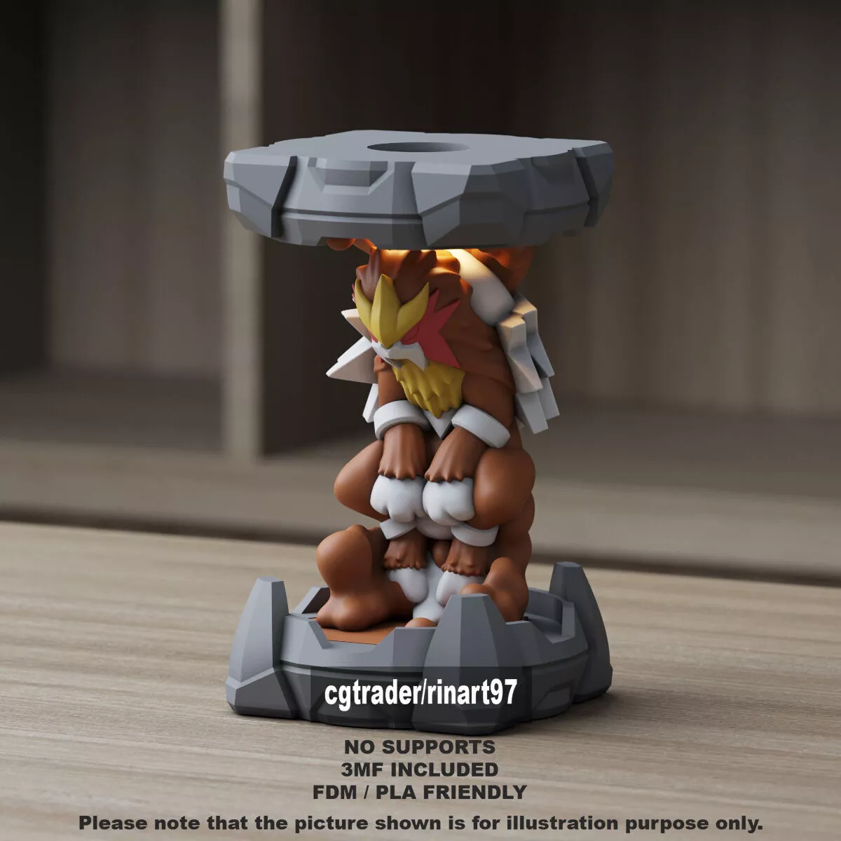 Entei in the Clone Lab 3D print model