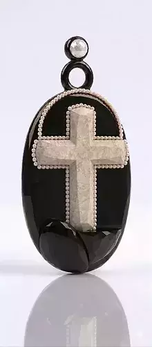 Victorian Cross Locket 3D Model