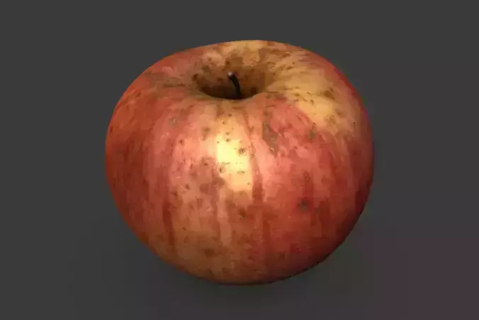 Red Apple Low-poly 3D model