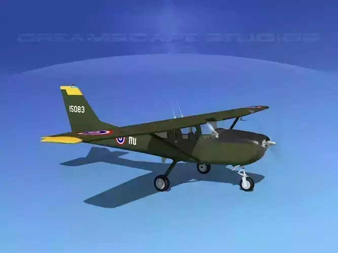 Cessna T-41 Mescalero Royal Thai Army 3D model