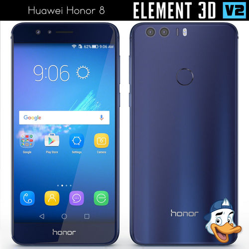 Huawei Honor 8 for Element 3D 3D model