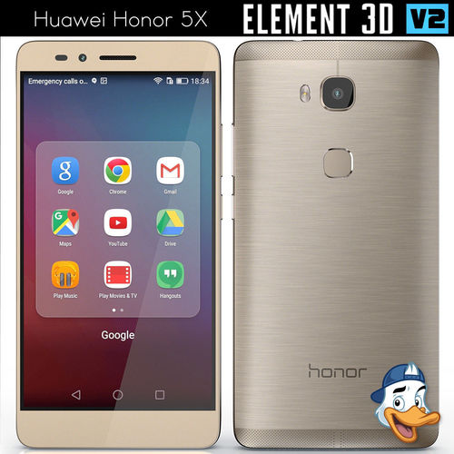 Huawei Honor 5X for Element 3D 3D model