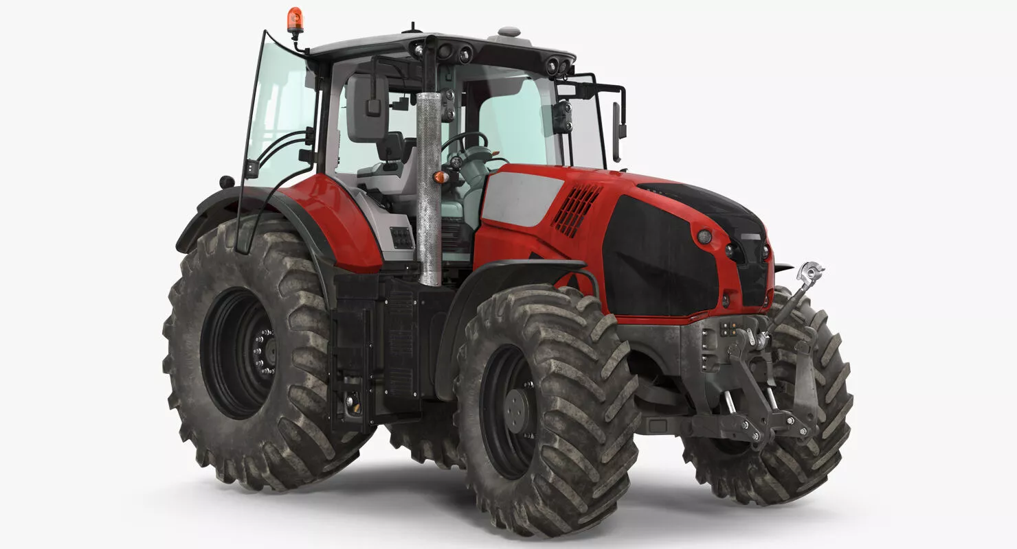 Tractor Muddy Rigged 3D model