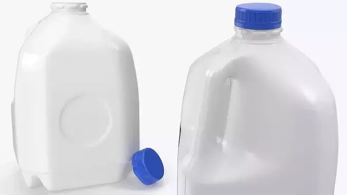 Swiss Dairy Fat Free Milk 1 Gallon Jug White 3D model 5